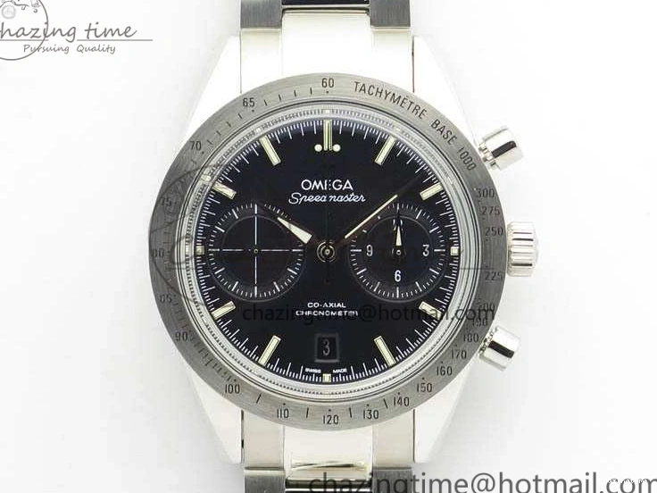 1230 Speedmaster ’57 Co-Axial OMF 1:1 Best Edition Black Dial White Markers On SS Bracelet A Durable 8146